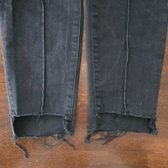 Free People Women's Seamed Leg Skinny Jean Black Wash Size 29 - Picture 5 of 12
